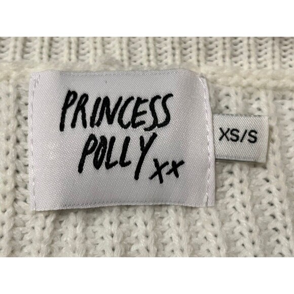 Princess Polly xx Ivory Cream Knit Crop Sweater - Picture 3 of 4
